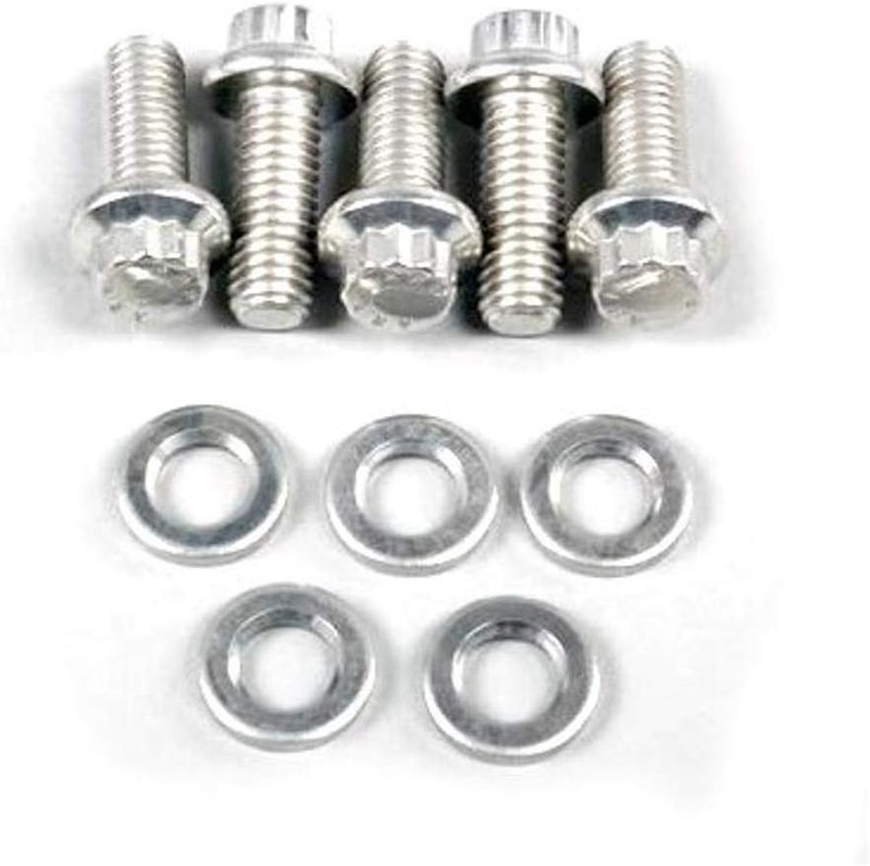 712-1000 Stainless Steel 5/16-24" Fine RH Thread 1.000" UHL 12-Point Bolt with 3/8" Socket and Washer, (Set of 5)
